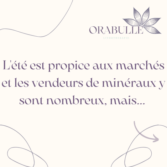 Les minéraux sur les étalages de marchés