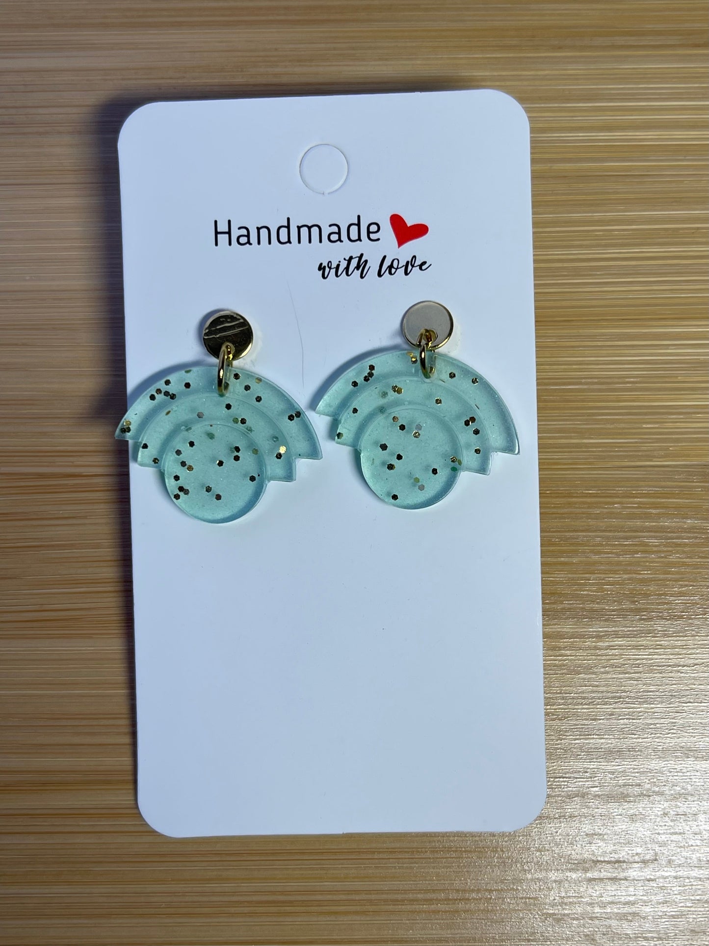 Boucles d’Oreilles “Lune Menthe” boucles d'oreilles