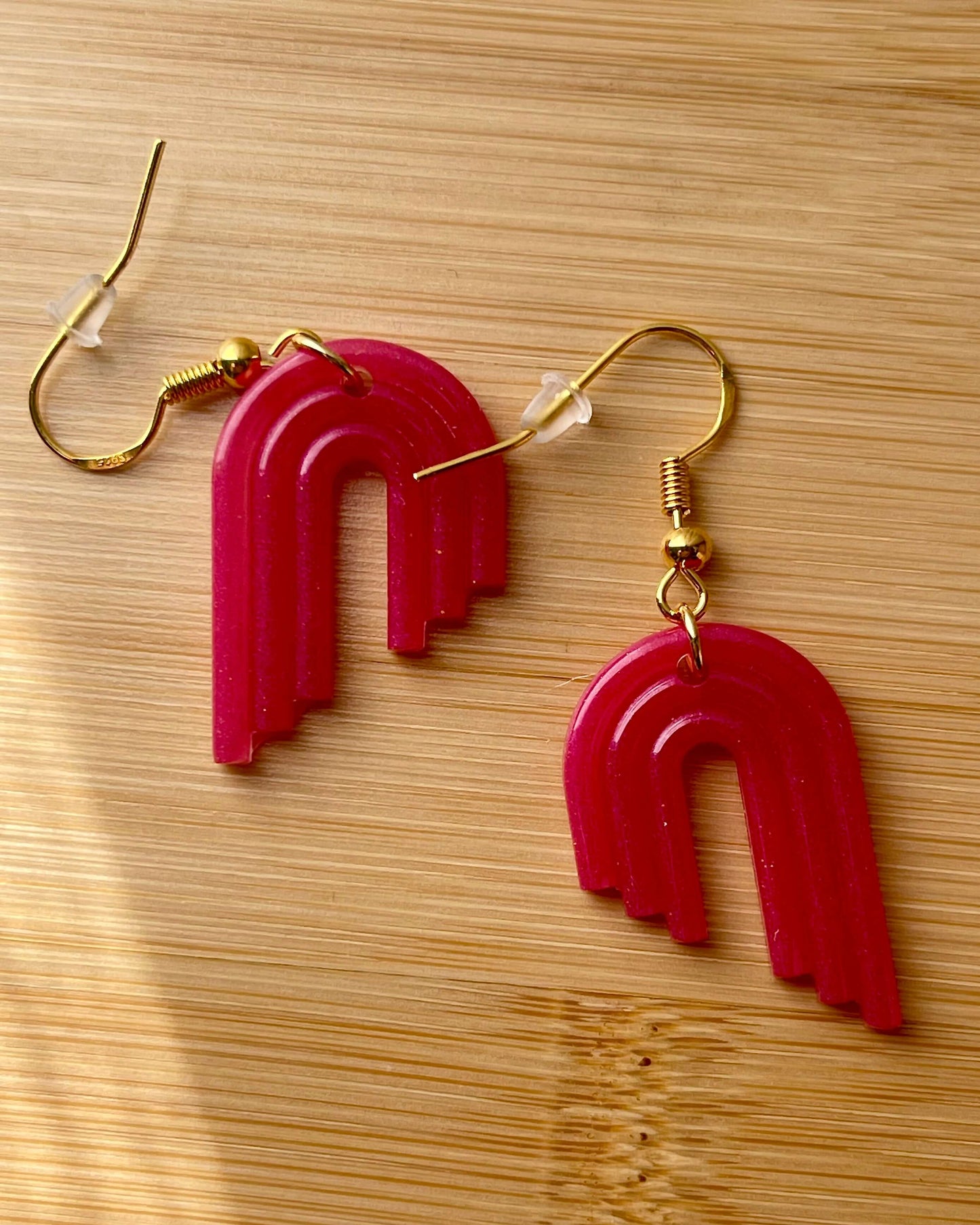 Boucles d’oreilles artisanales "Éclat Rose" boucles d'oreilles