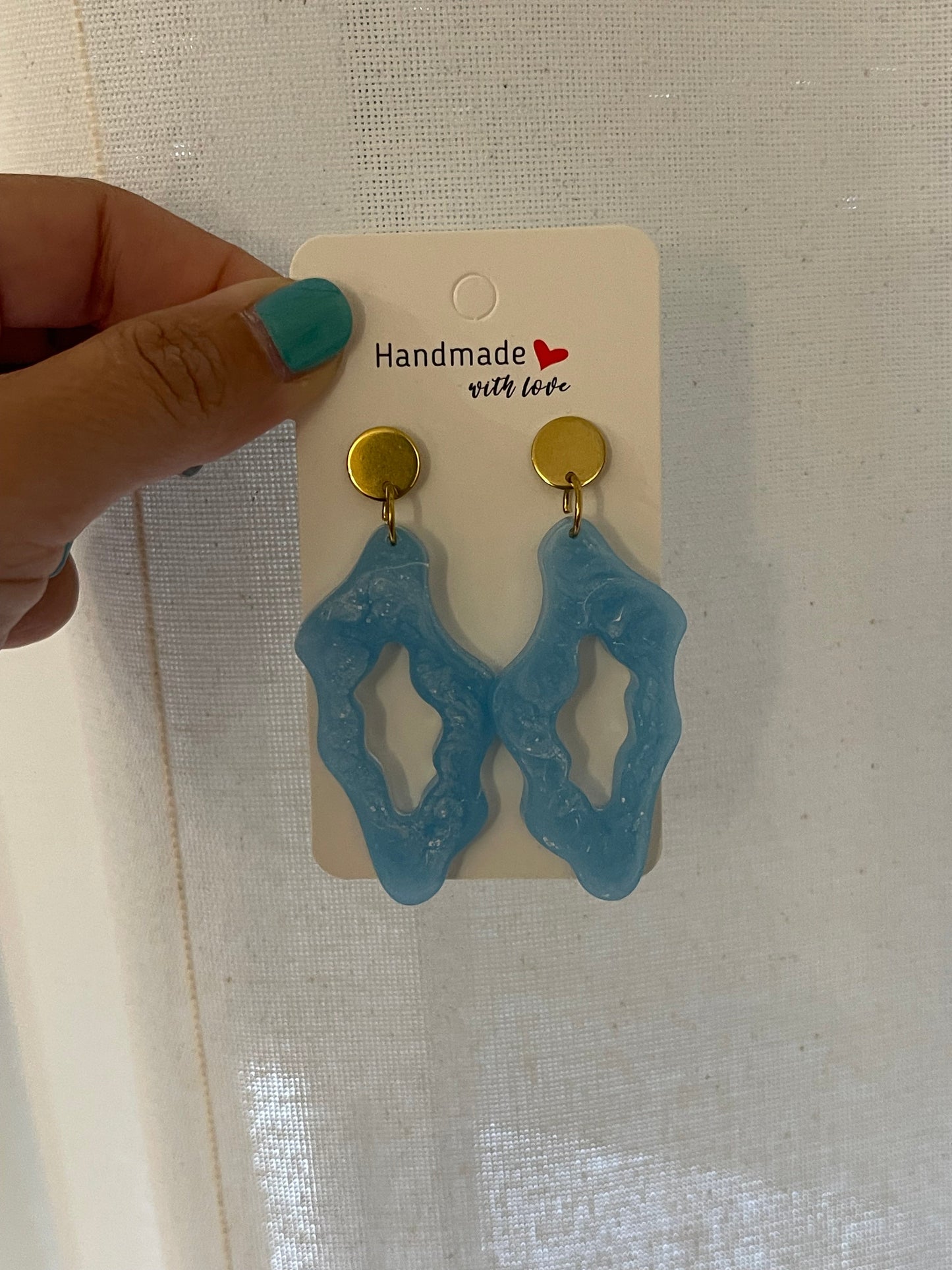 Boucles d’oreilles “Lagune Céleste” – Bleu Éthéré boucles d'oreilles