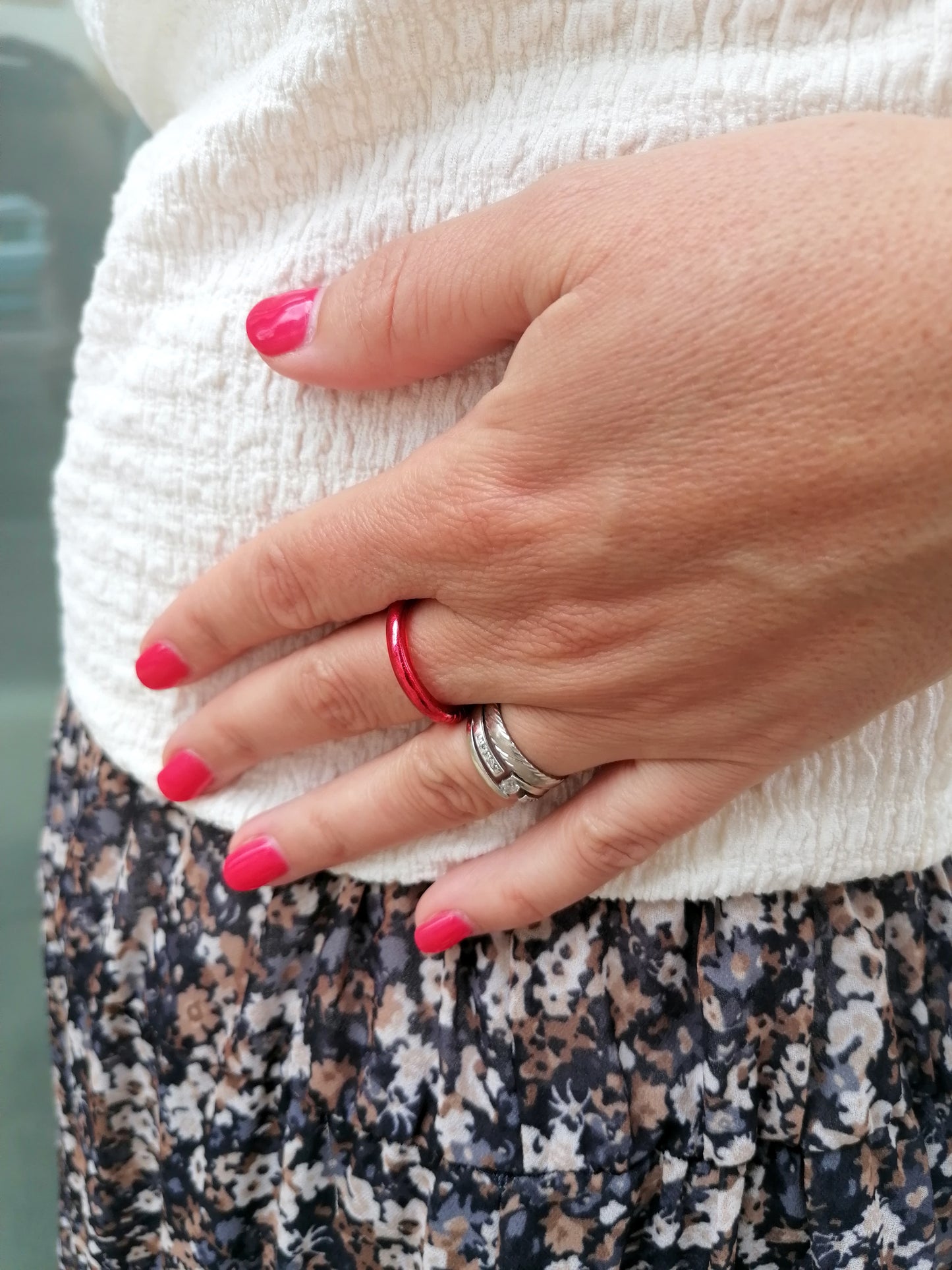 Bague bouddhiste Rouge passion