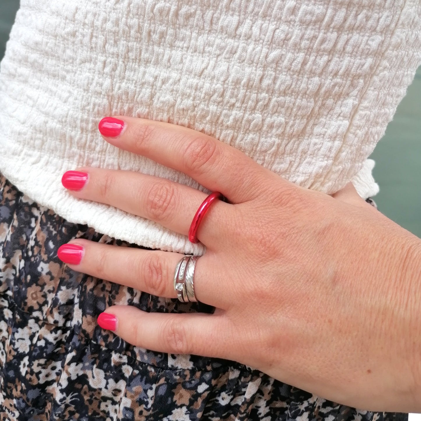Bague bouddhiste Rouge passion