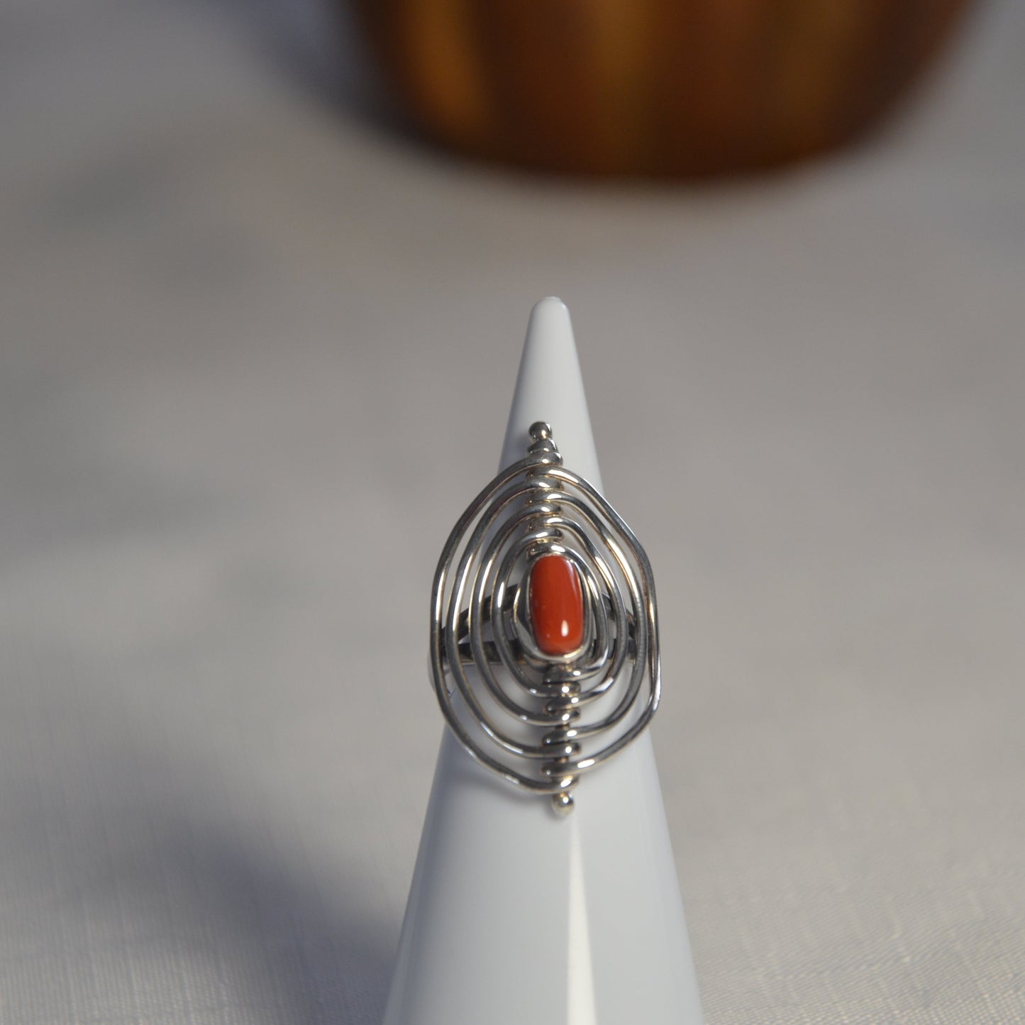 Bague ovale Corail d'Italie