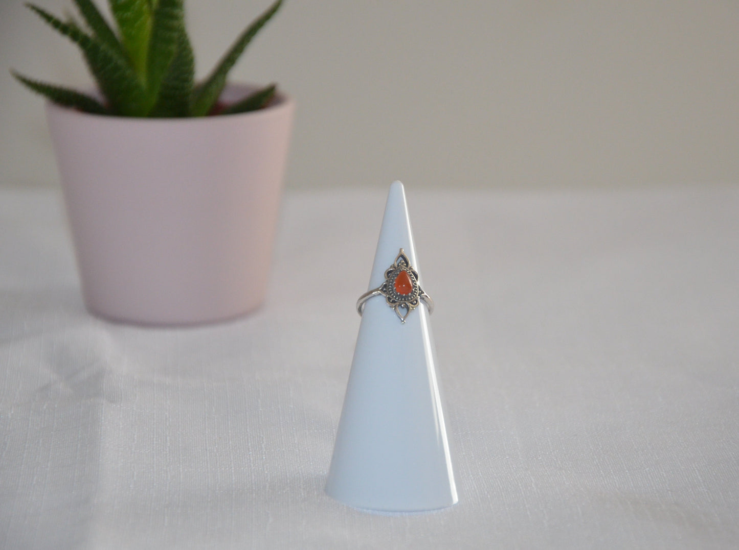 Bague fine Cornaline
