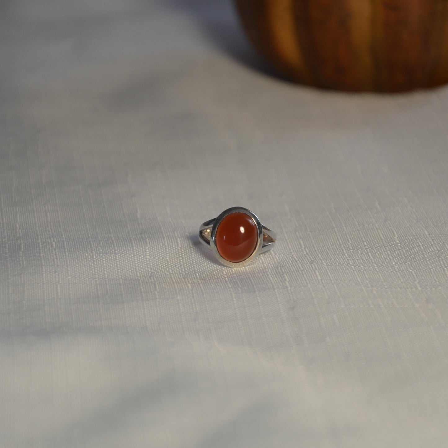 Bague ovale Cornaline