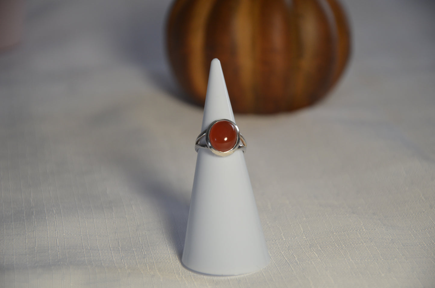 Bague ovale Cornaline