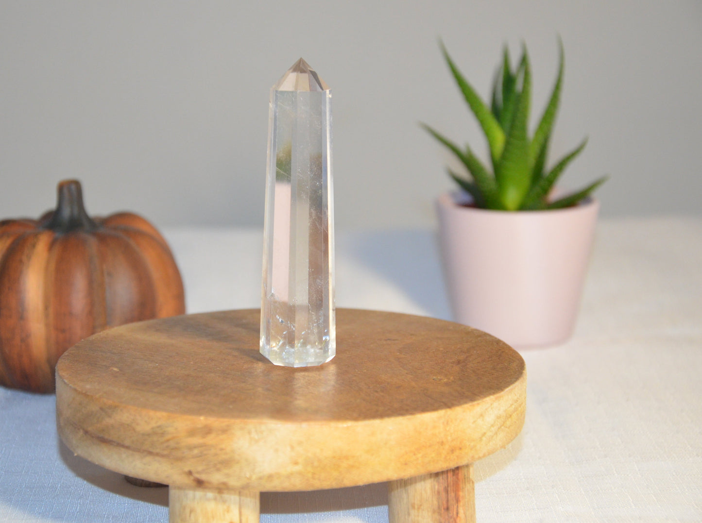 Pointe de Cristal de Roche polie (aussi appelée Quartz)