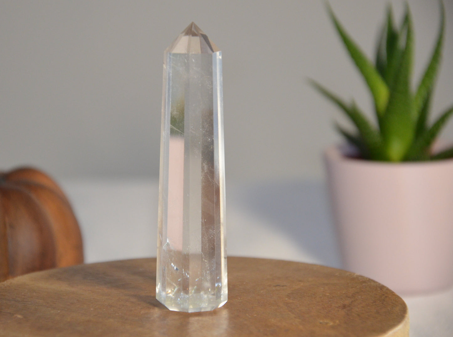 Pointe de Cristal de Roche polie (aussi appelée Quartz)