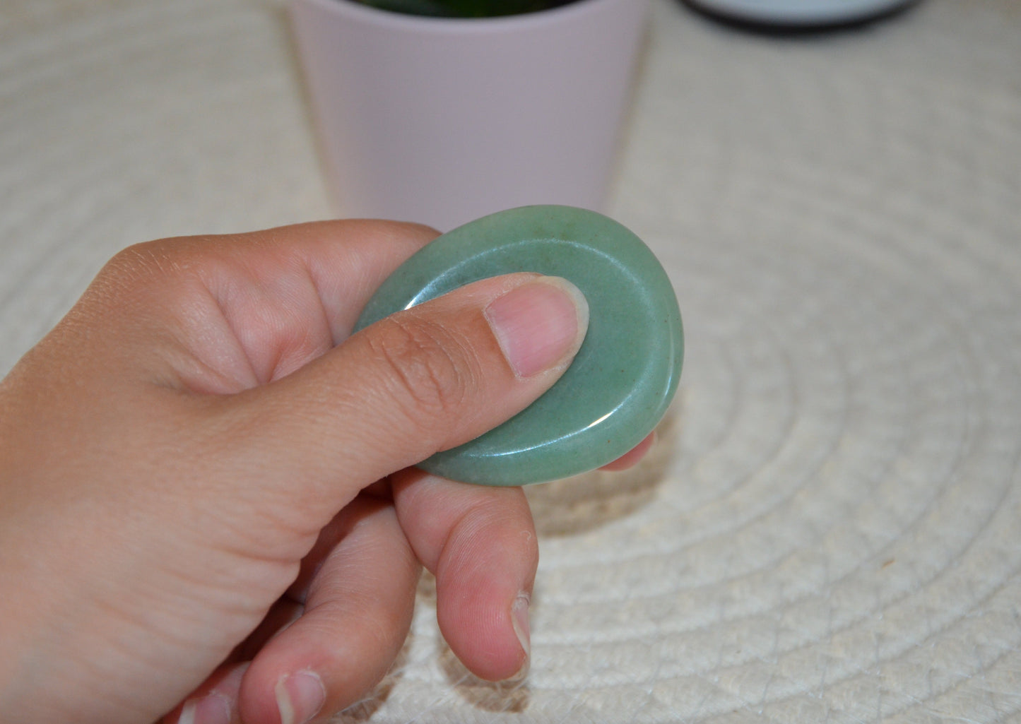Galet anti-stress aventurine verte