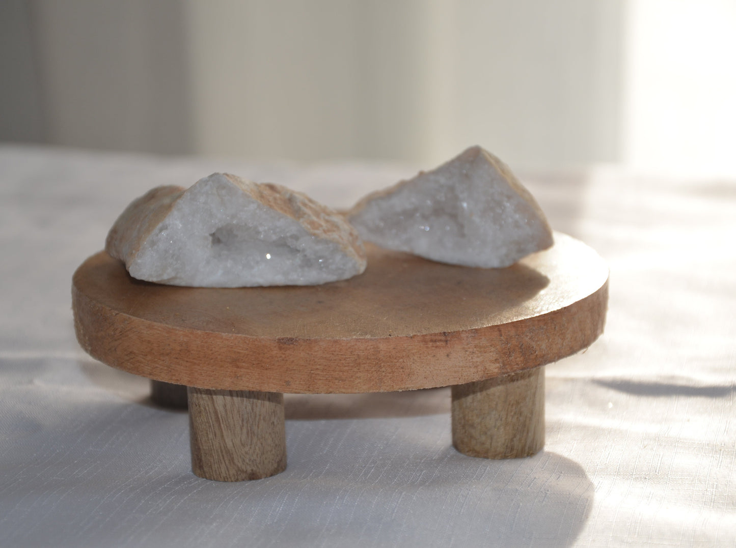 Géode de quartz blanc