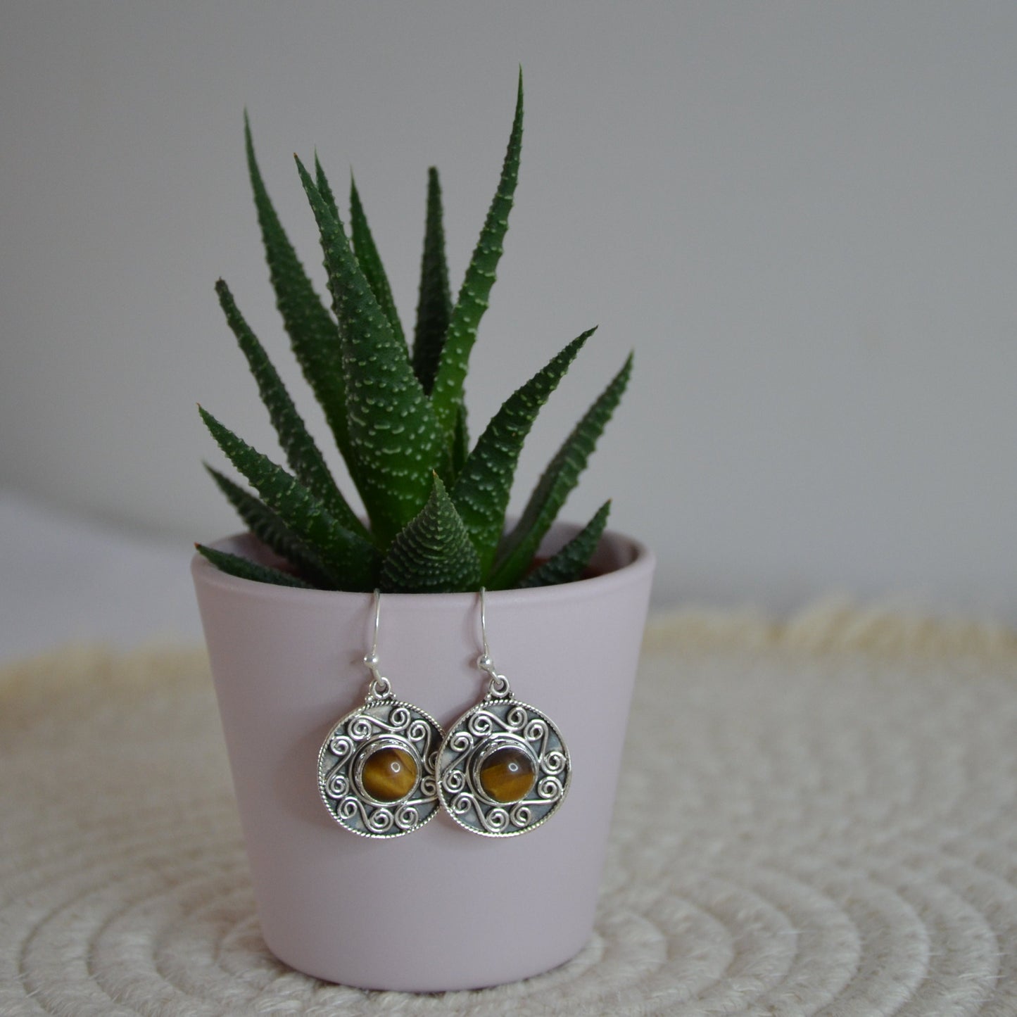 Boucles d'oreilles Oeil de tigre