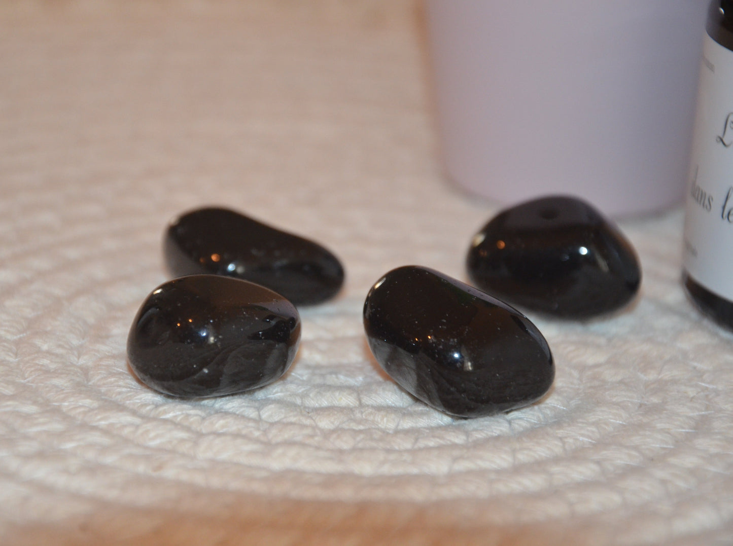 Pierre roulée obsidienne noire