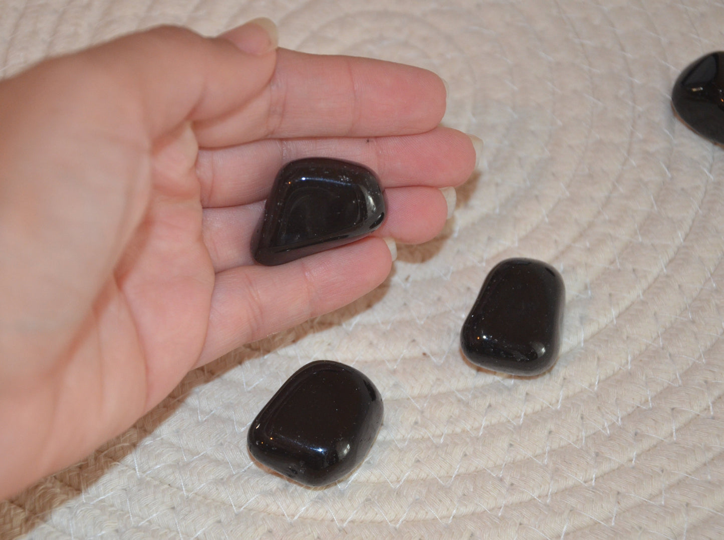 Pierre roulée obsidienne noire