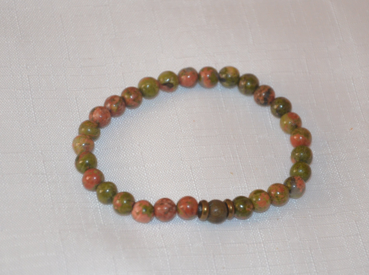 Bracelet unakite perles de 6mm