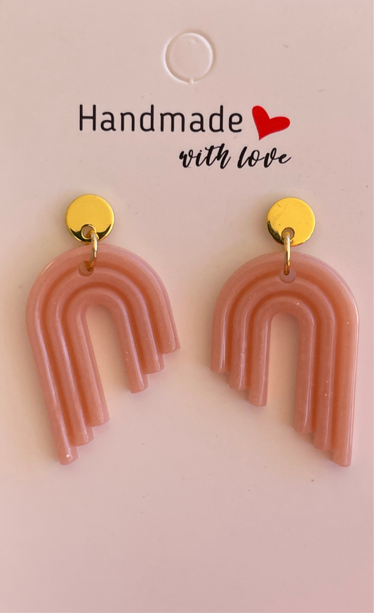 Boucles d’Oreilles Arc Rose boucles d'oreilles