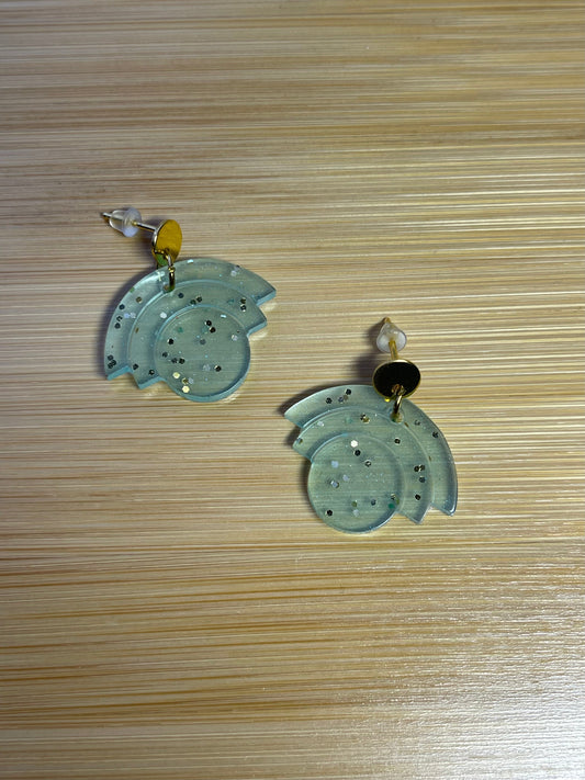 Boucles d’Oreilles “Lune Menthe” boucles d'oreilles