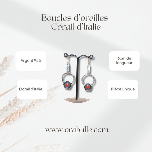 Boucles d'oreilles Corail d'Italie