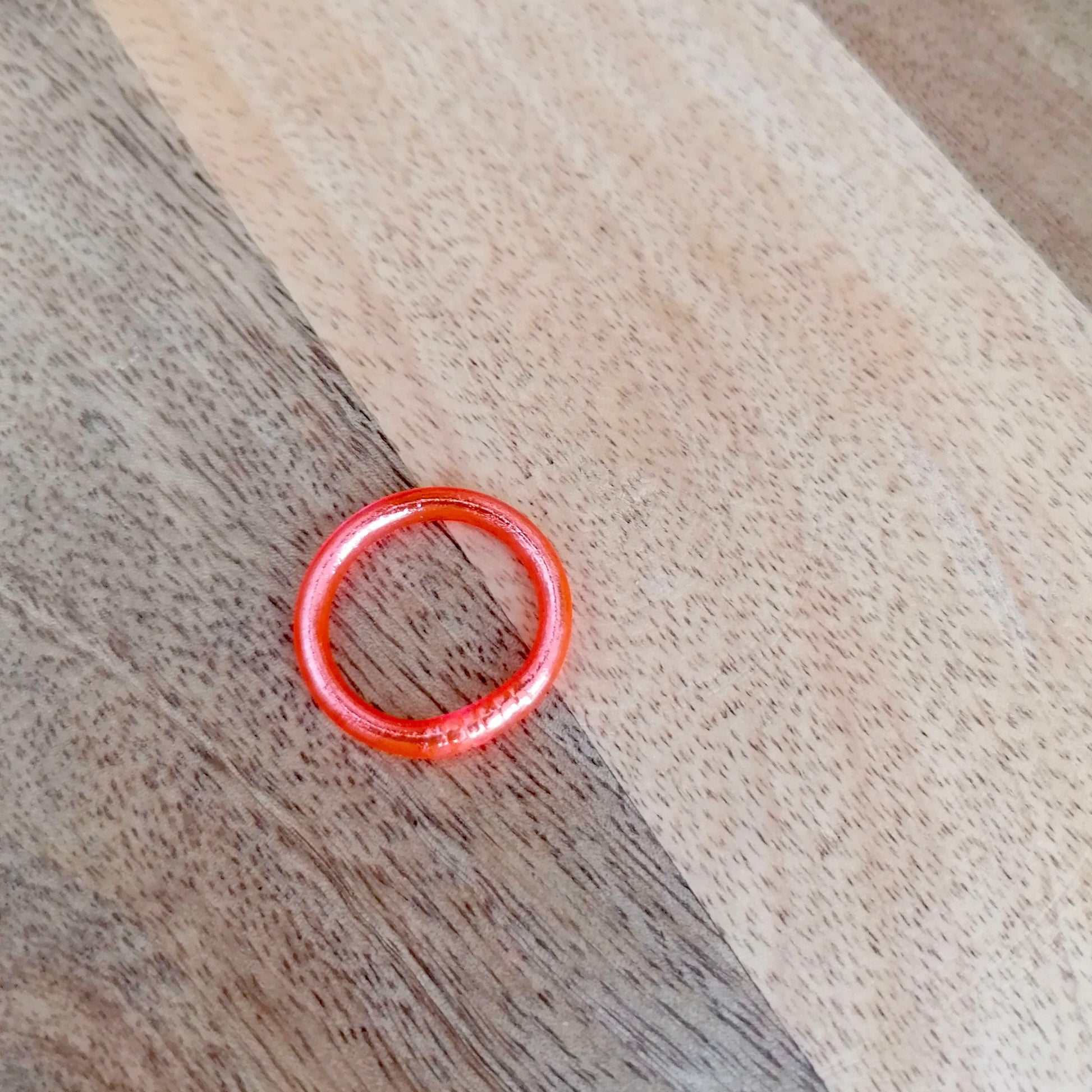 Bague Bouddhiste Orange Feu - Spiritualité, équilibre, paix intérieure