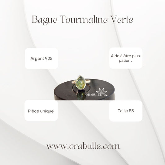 Bague Tourmaline verte 