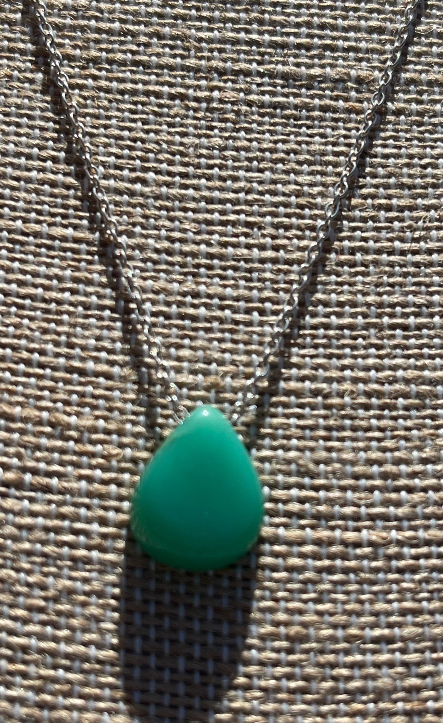 pendentif goutte chrysoprase