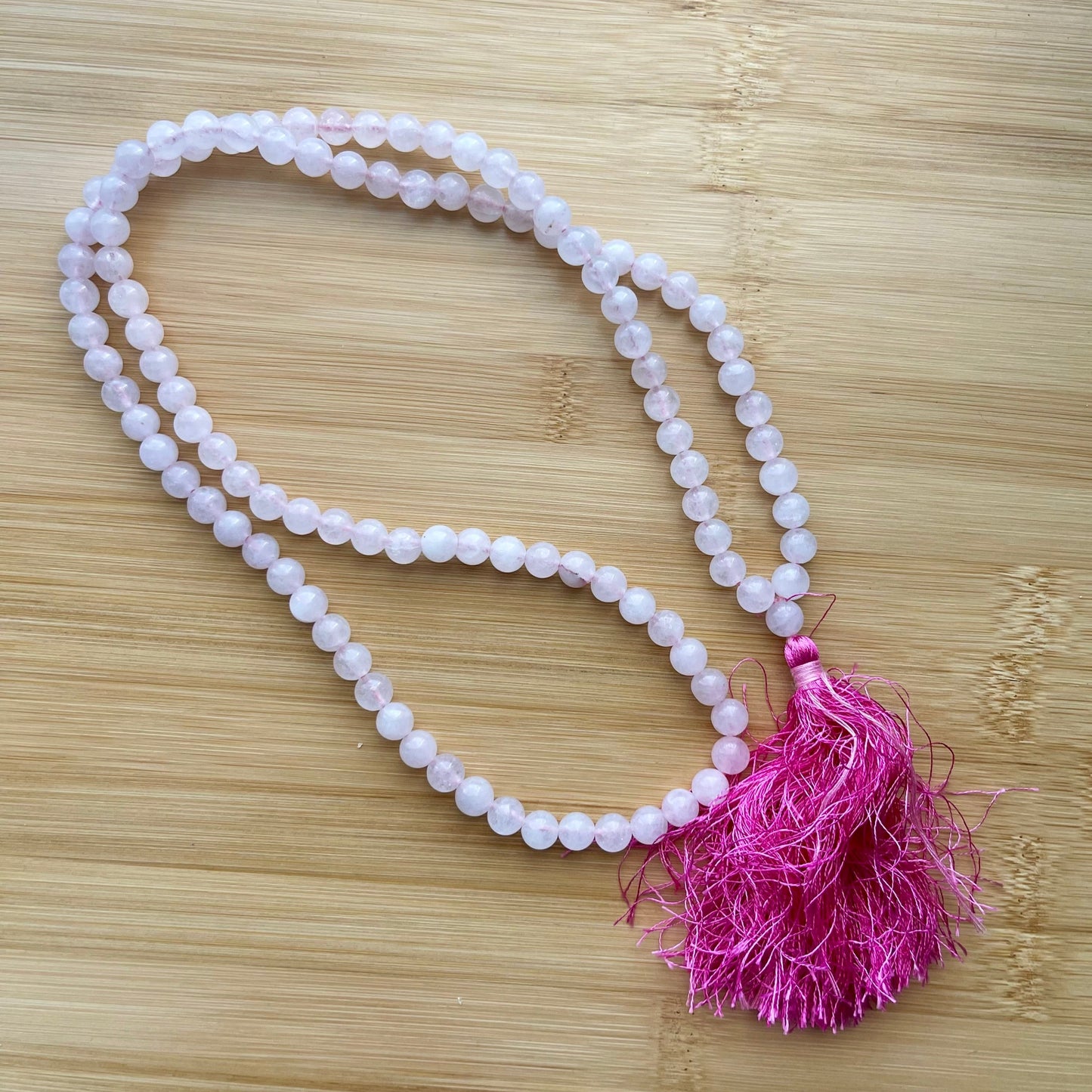 Mala quartz rose