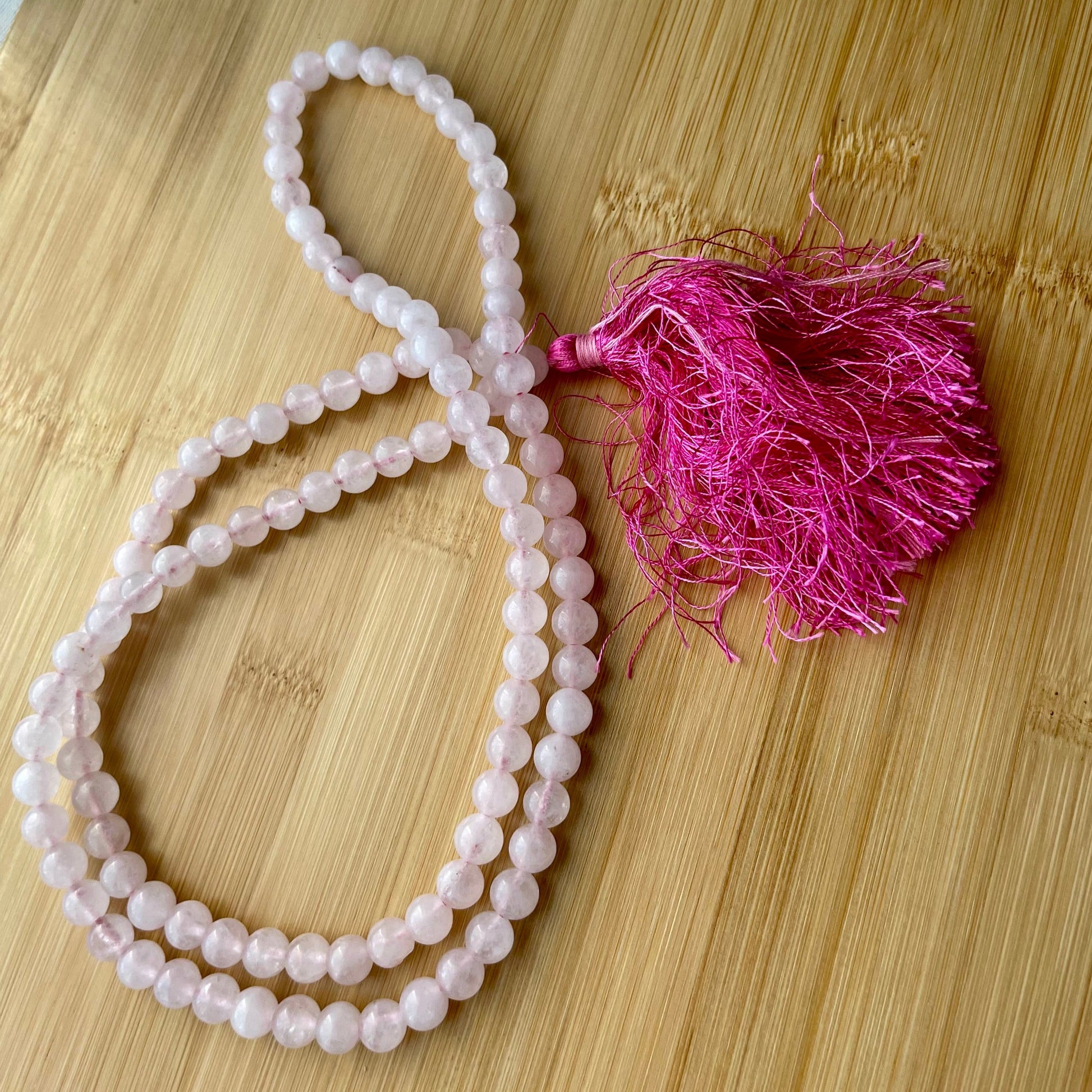 Mala quartz rose