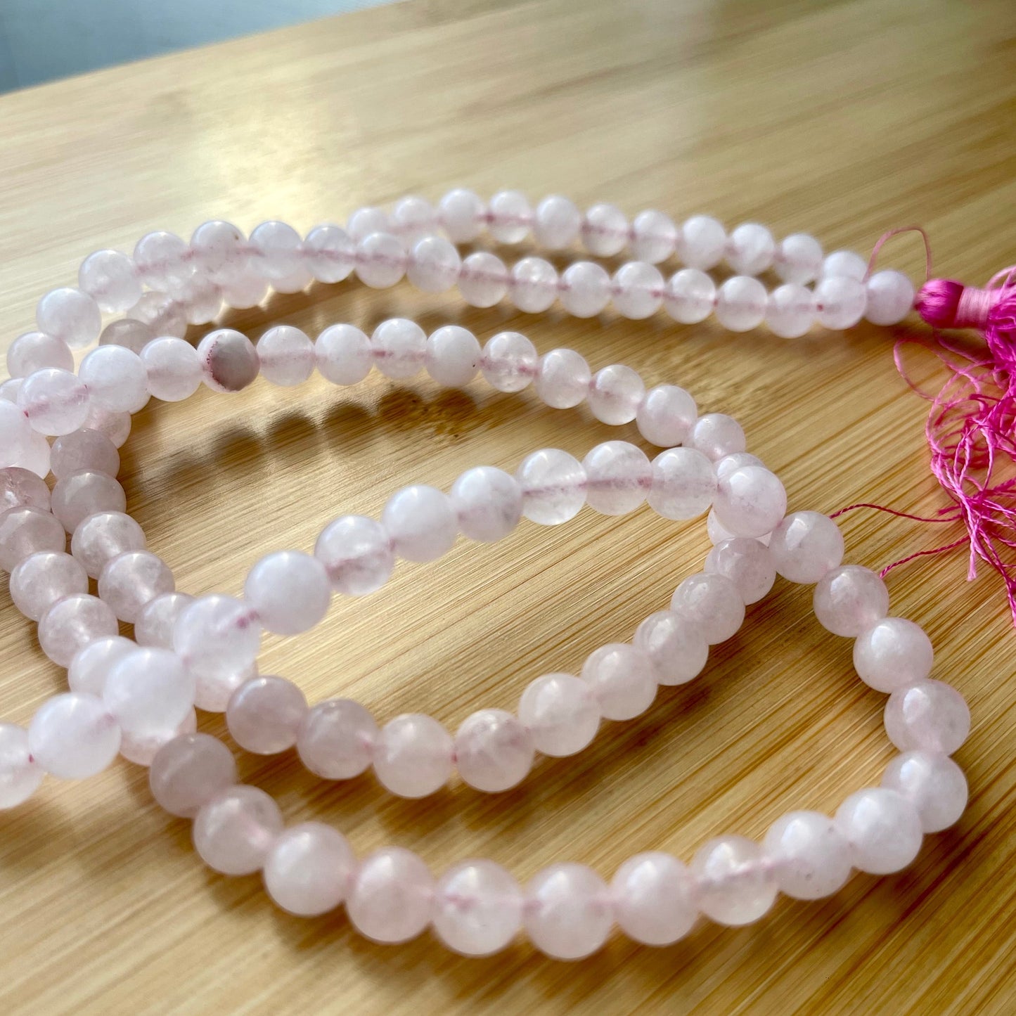 Mala quartz rose