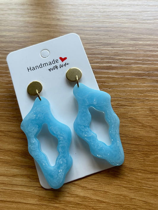 Boucles d’oreilles “Lagune Céleste” – Bleu Éthéré boucles d'oreilles