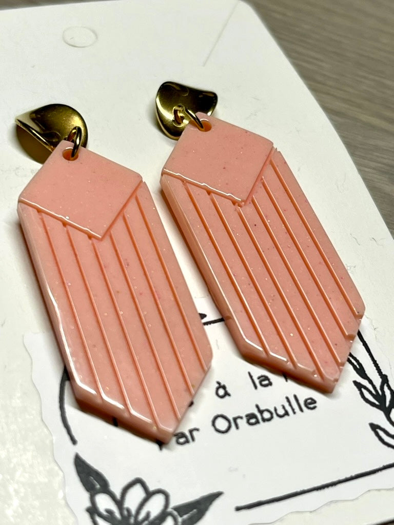 Boucles d’oreilles Lignes Roses – Orabulle boucles d'oreilles