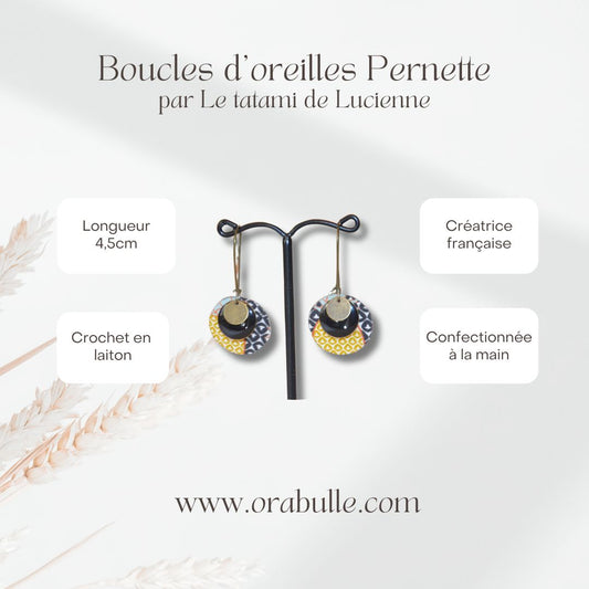 Boucles d'oreilles Pernette par Le tatami de Lucienne