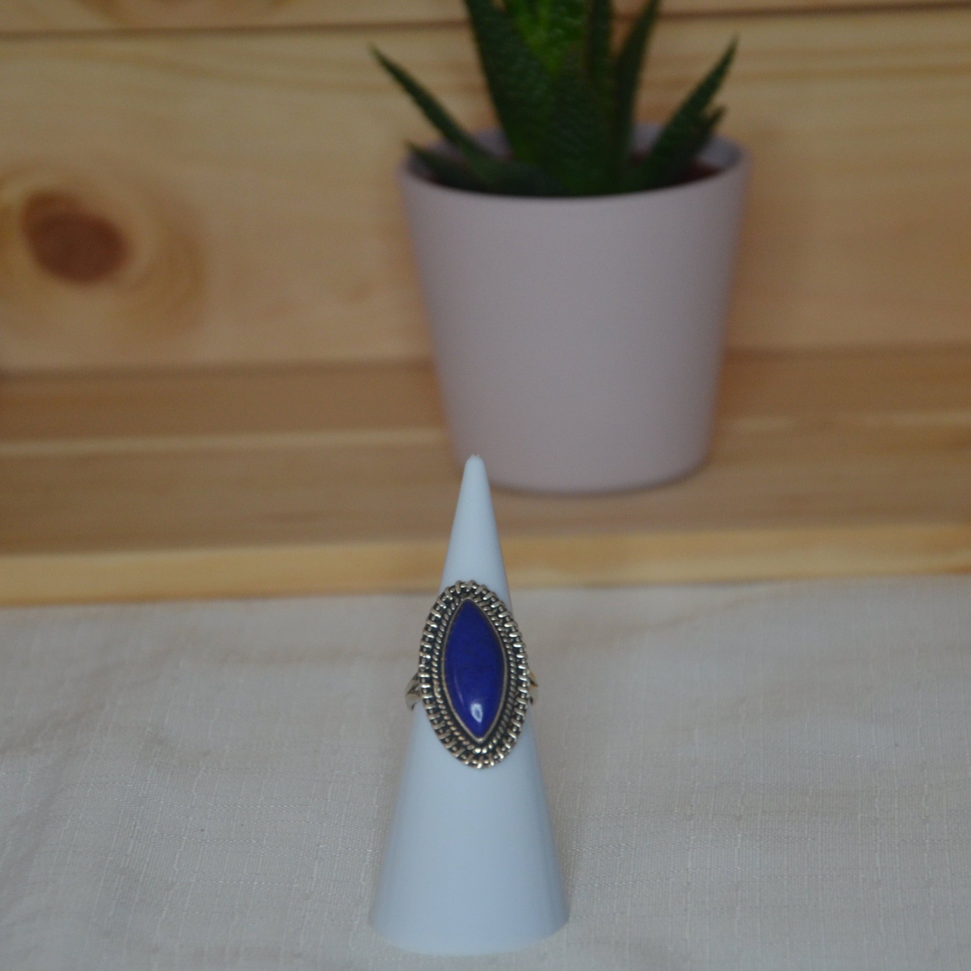 Bague marquise Lapis lazuli 